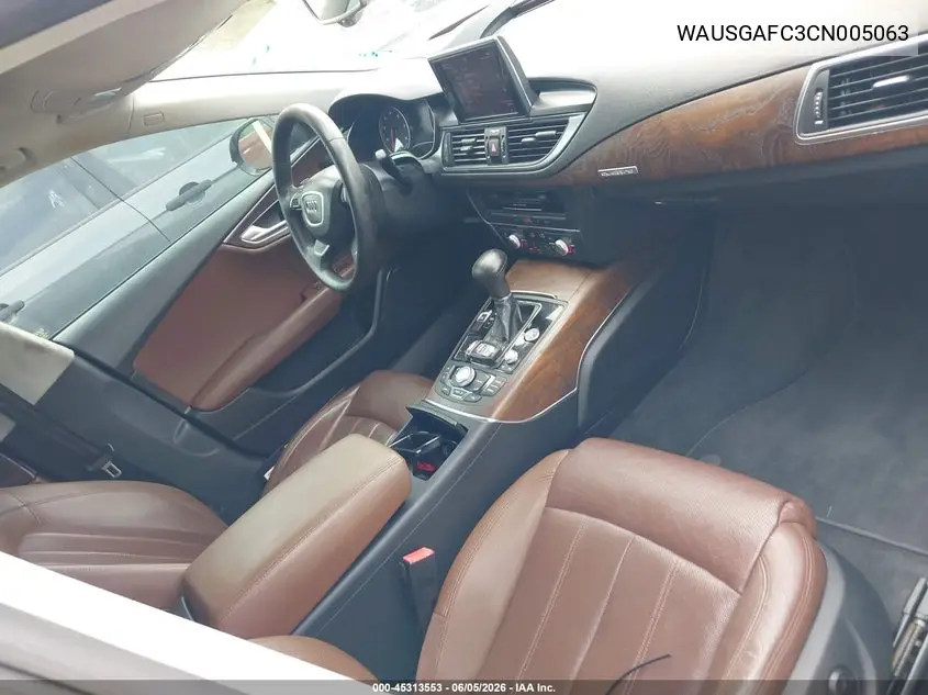 2012 Audi A7 3.0 Prestige VIN: WAUSGAFC3CN005063 Lot: 45313553
