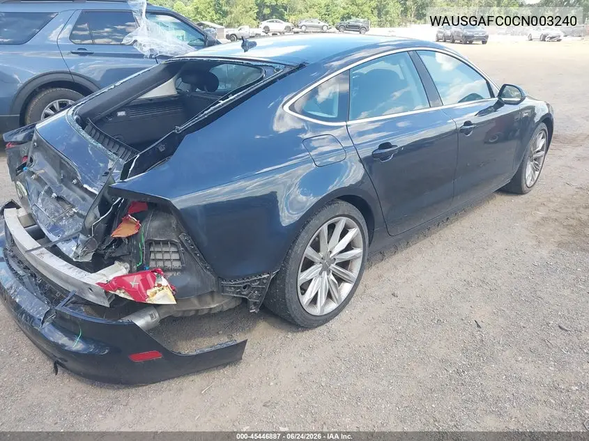 2012 Audi A7 Premium VIN: WAUSGAFC0CN003240 Lot: 45446887