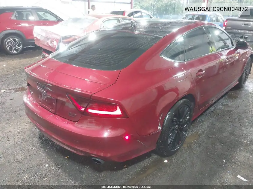 2012 Audi A7 3.0 Prestige VIN: WAUSGAFC9CN004872 Lot: 45456432