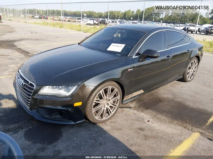 2012 Audi A7 3.0 Prestige VIN: WAUSGAFC9CN004158 Lot: 45538645