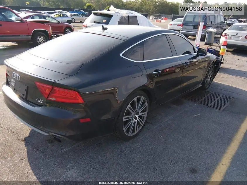 2012 Audi A7 3.0 Prestige VIN: WAUSGAFC9CN004158 Lot: 45538645