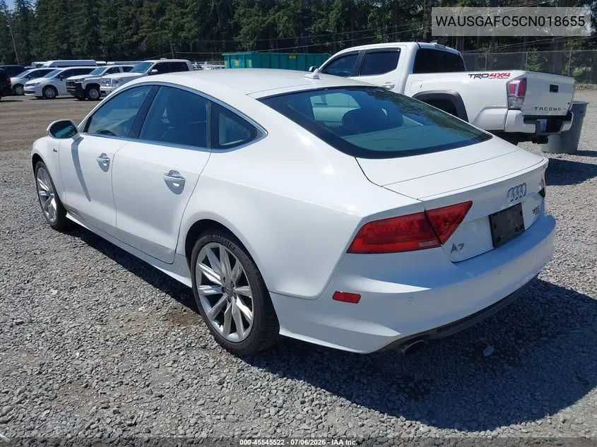 2012 Audi A7 3.0 Prestige VIN: WAUSGAFC5CN018655 Lot: 45545522