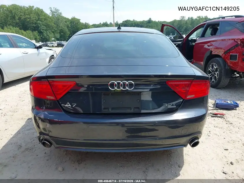 2012 Audi A7 3.0 Premium Plus VIN: WAUYGAFC1CN149205 Lot: 45646714