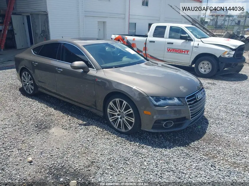 2012 Audi A7 3.0 Prestige VIN: WAU2GAFC4CN144036 Lot: 45663190