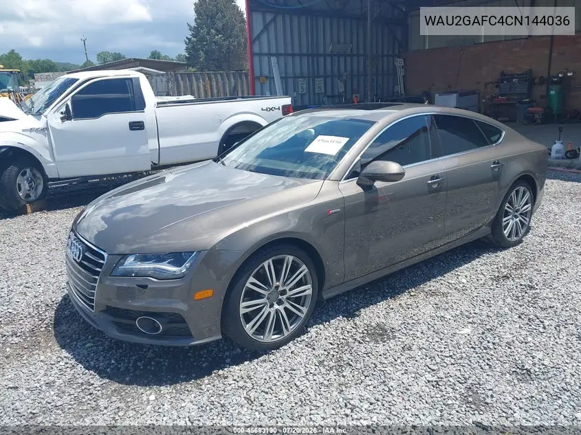 2012 Audi A7 3.0 Prestige VIN: WAU2GAFC4CN144036 Lot: 45663190