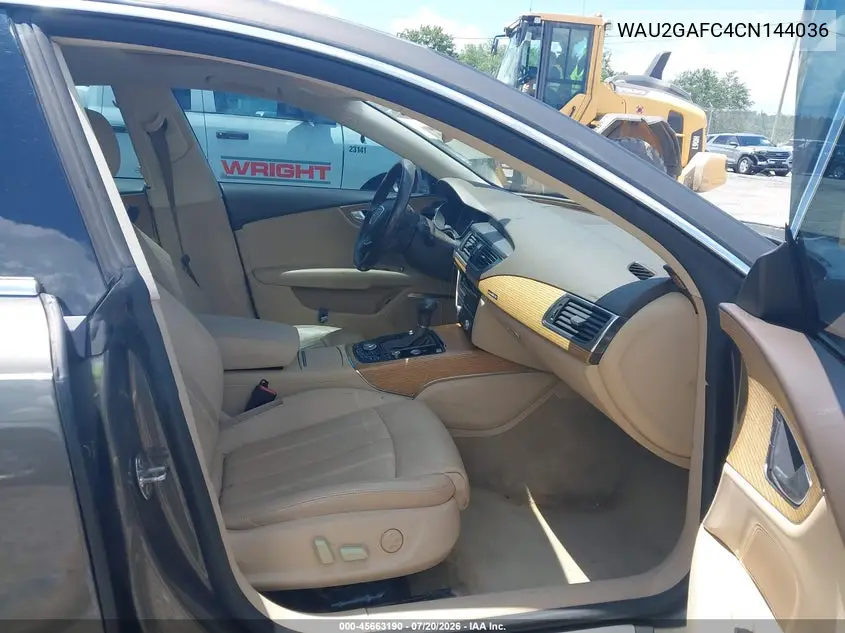 2012 Audi A7 3.0 Prestige VIN: WAU2GAFC4CN144036 Lot: 45663190
