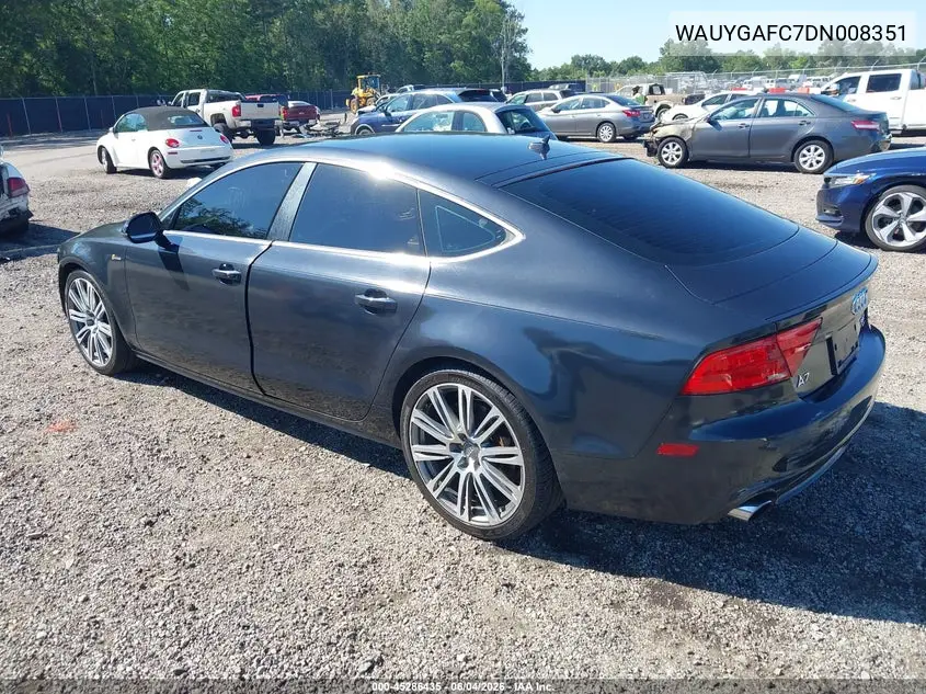 2013 Audi A7 3.0T Premium VIN: WAUYGAFC7DN008351 Lot: 45286435