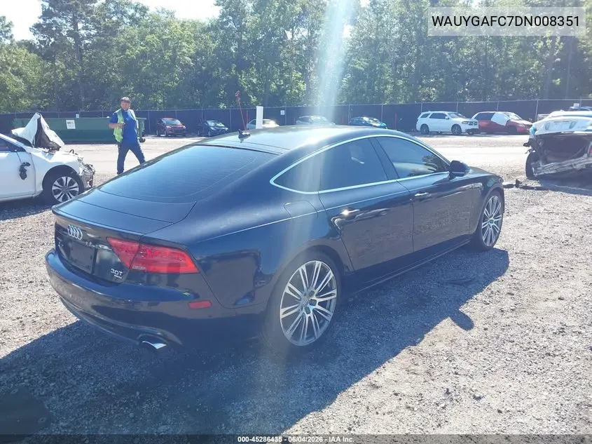 2013 Audi A7 3.0T Premium VIN: WAUYGAFC7DN008351 Lot: 45286435