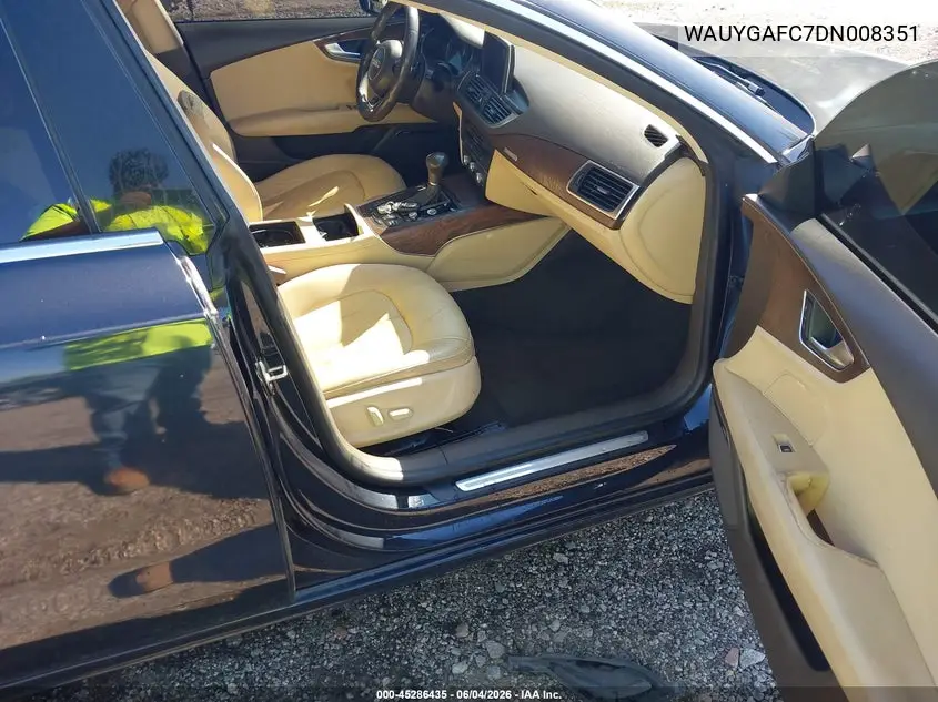 2013 Audi A7 3.0T Premium VIN: WAUYGAFC7DN008351 Lot: 45286435