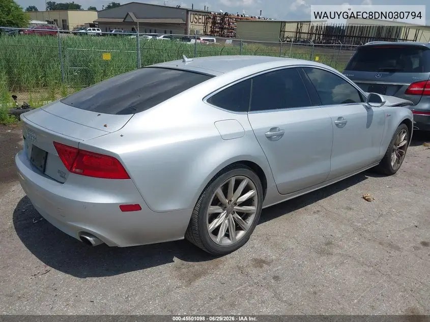 2013 Audi A7 3.0T Premium VIN: WAUYGAFC8DN030794 Lot: 45501098