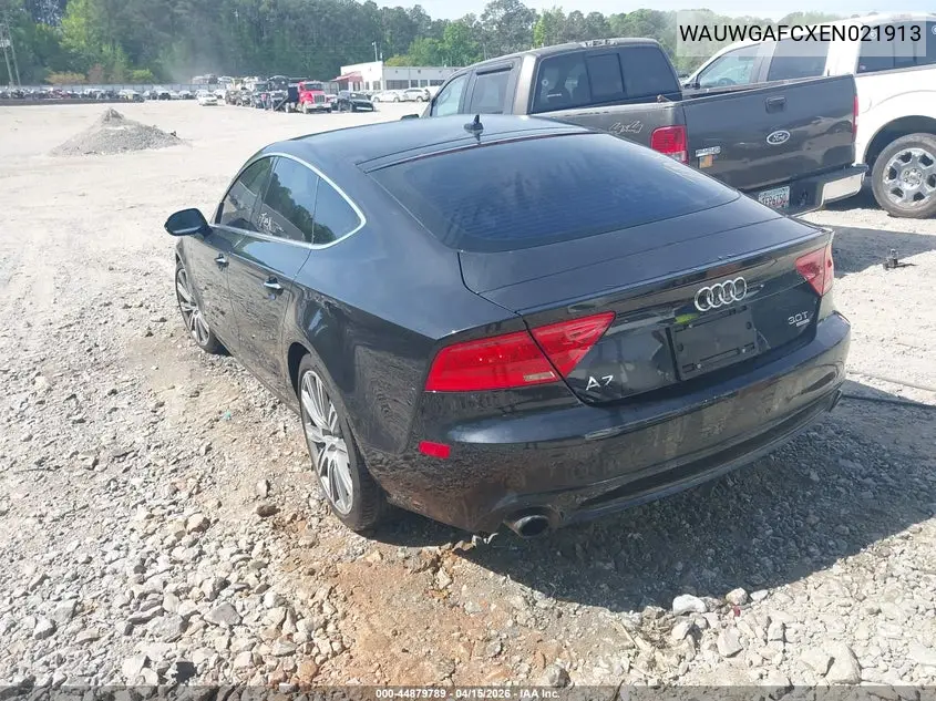 2014 Audi A7 3.0T Premium Plus VIN: WAUWGAFCXEN021913 Lot: 44879789