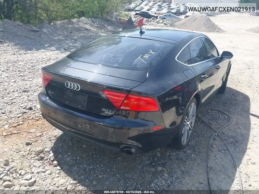 2014 Audi A7 3.0T Premium Plus VIN: WAUWGAFCXEN021913 Lot: 44879789