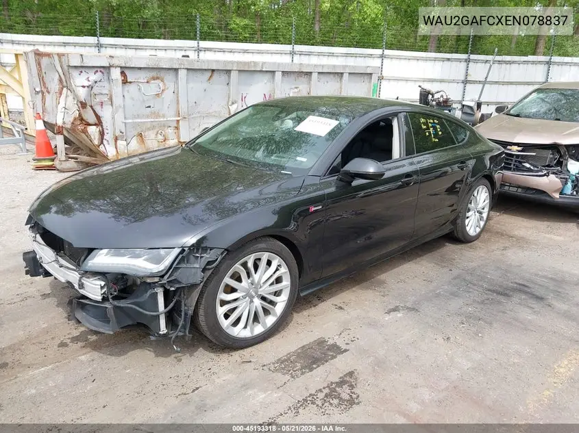 2014 Audi A7 3.0T Premium Plus VIN: WAU2GAFCXEN078837 Lot: 45193318