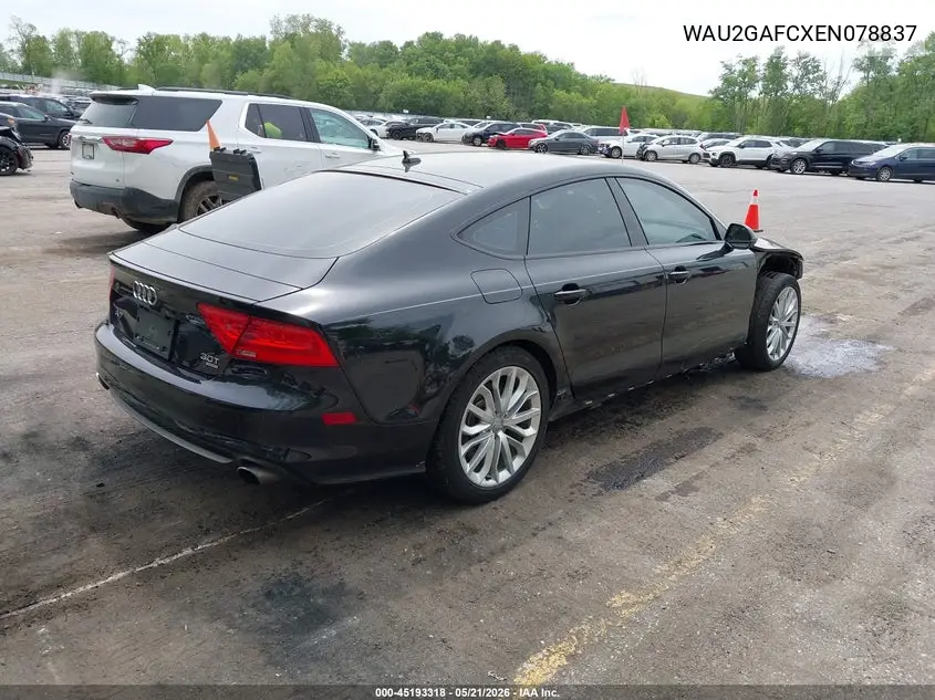 2014 Audi A7 3.0T Premium Plus VIN: WAU2GAFCXEN078837 Lot: 45193318