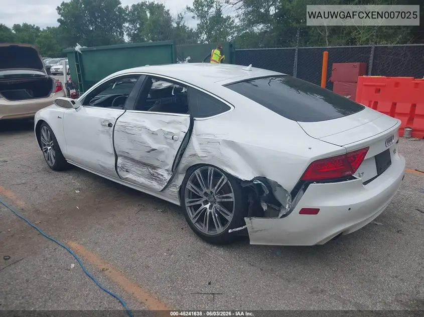 2014 Audi A7 3.0T Premium Plus VIN: WAUWGAFCXEN007025 Lot: 45241638