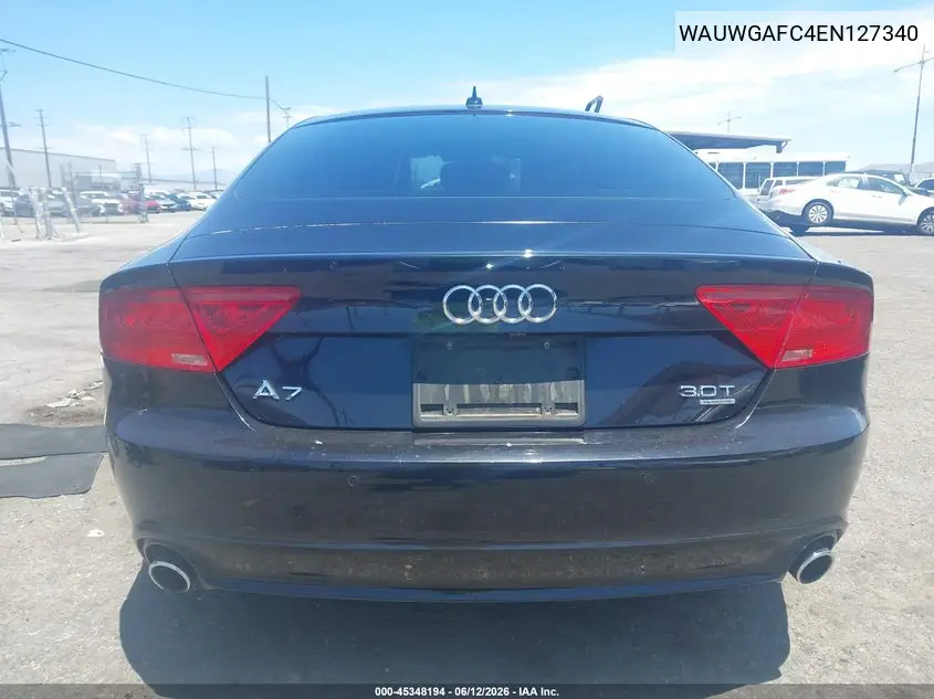 2014 Audi A7 3.0T Premium Plus VIN: WAUWGAFC4EN127340 Lot: 45348194