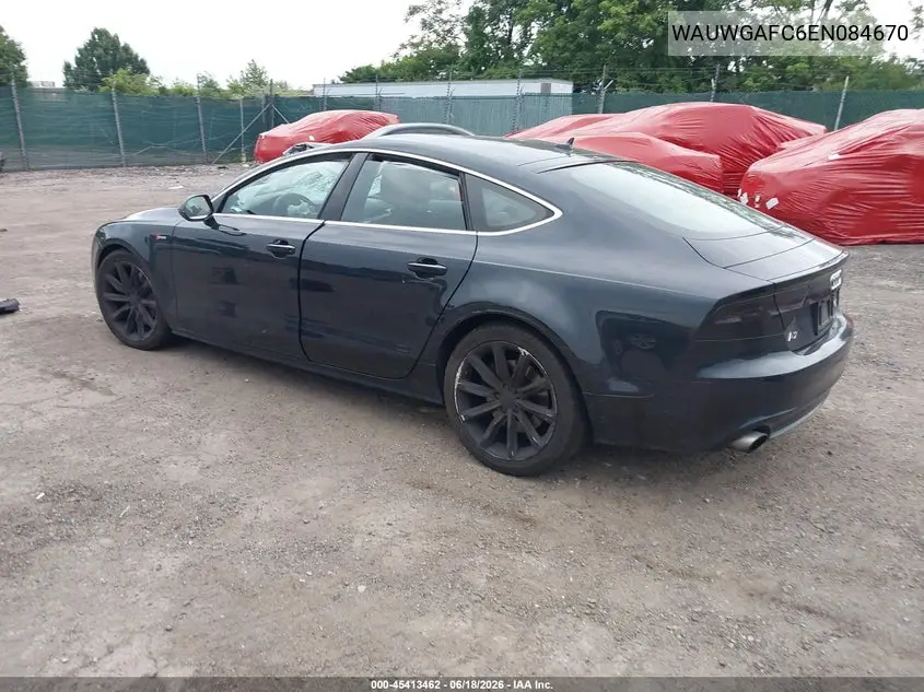 2014 Audi A7 3.0T Premium Plus VIN: WAUWGAFC6EN084670 Lot: 45413462