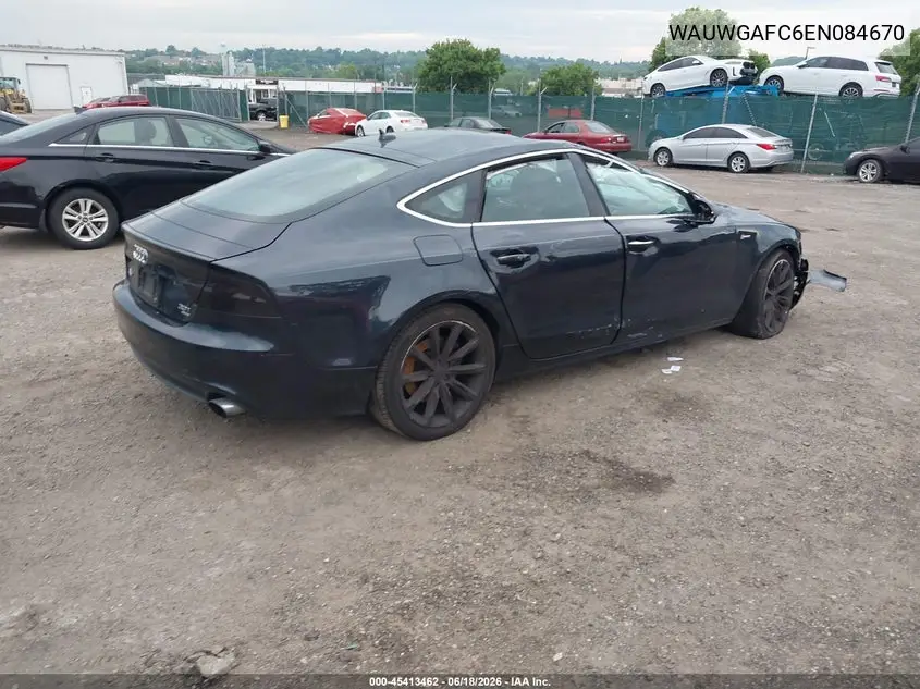 2014 Audi A7 3.0T Premium Plus VIN: WAUWGAFC6EN084670 Lot: 45413462