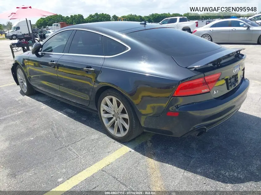 2014 Audi A7 3.0T Premium Plus VIN: WAUWGAFC3EN095948 Lot: 45637113