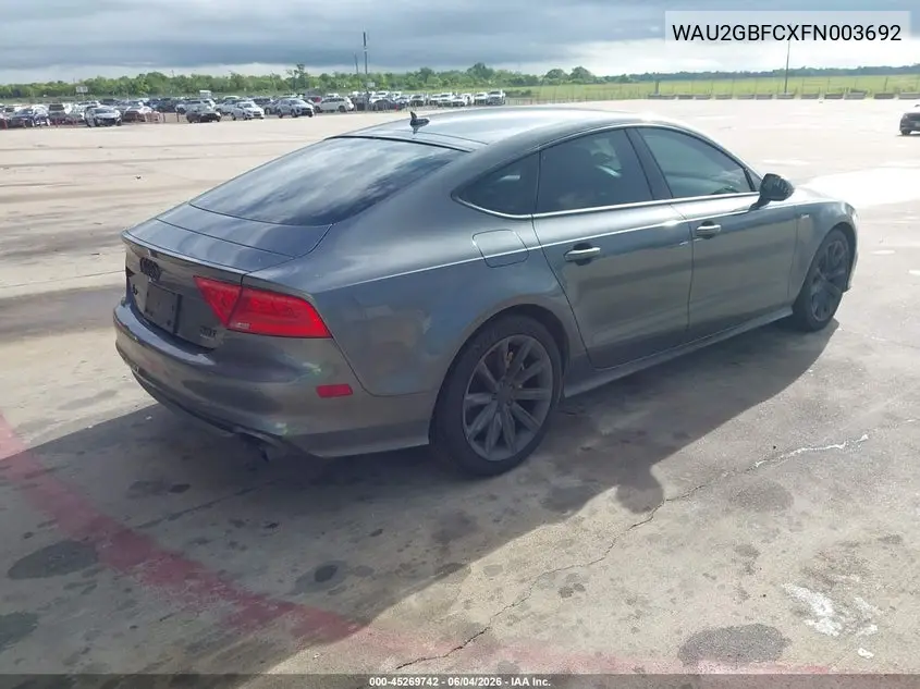 2015 Audi A7 3.0T Premium Plus VIN: WAU2GBFCXFN003692 Lot: 45269742