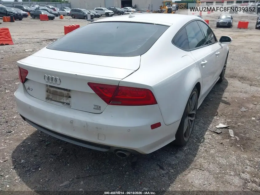 2015 Audi A7 3.0 Tdi Premium Plus VIN: WAU2MAFC8FN039352 Lot: 45370214