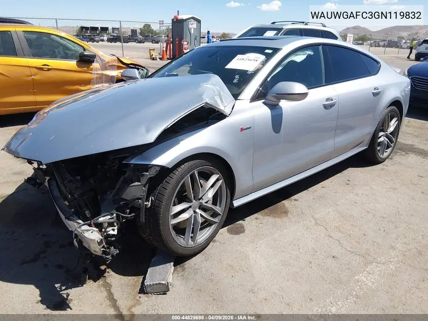 2016 Audi A7 3.0T Premium Plus VIN: WAUWGAFC3GN119832 Lot: 44825698