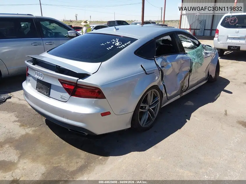 2016 Audi A7 3.0T Premium Plus VIN: WAUWGAFC3GN119832 Lot: 44825698