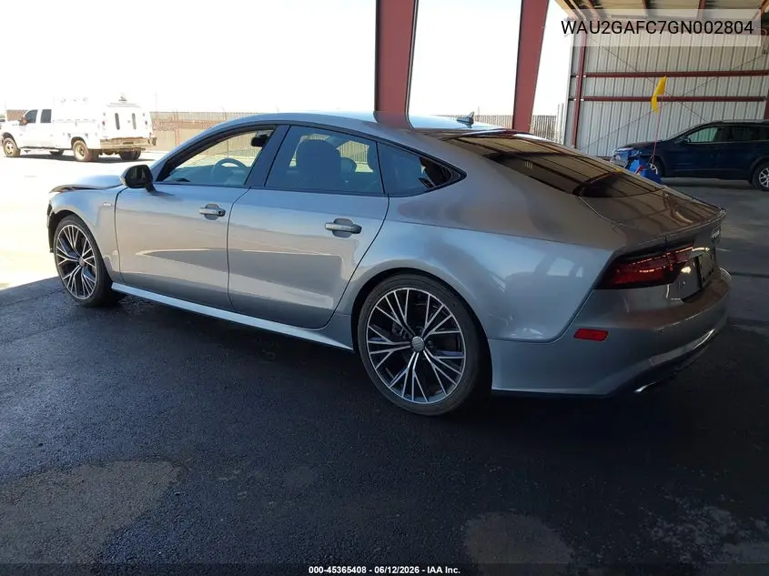 2016 Audi A7 3.0 Prestige VIN: WAU2GAFC7GN002804 Lot: 45365408