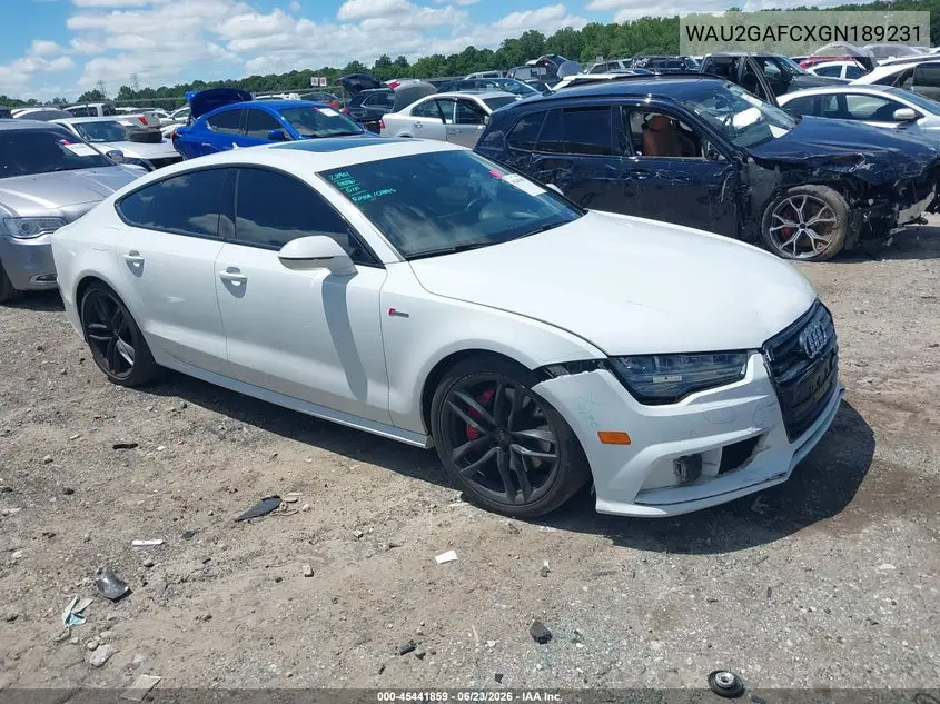 2016 Audi A7 3.0T Premium Plus VIN: WAU2GAFCXGN189231 Lot: 45441859
