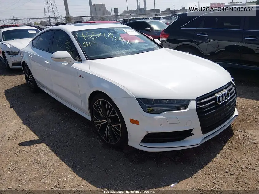2016 Audi A7 3.0 Prestige VIN: WAU2GAFC4GN000654 Lot: 45549026