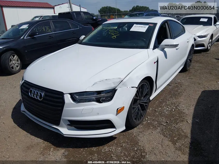 2016 Audi A7 3.0 Prestige VIN: WAU2GAFC4GN000654 Lot: 45549026
