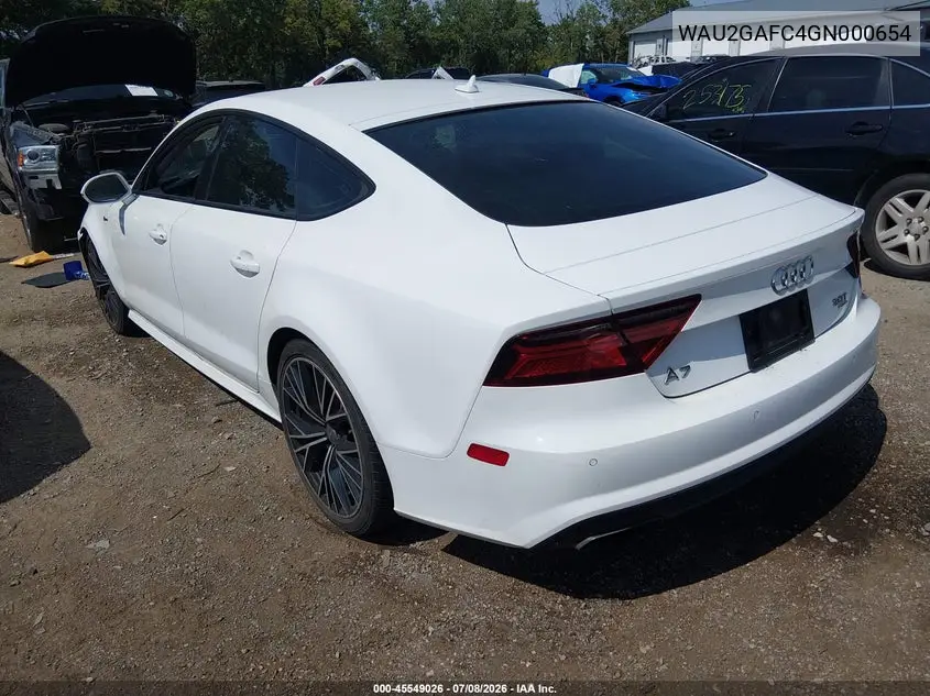 2016 Audi A7 3.0 Prestige VIN: WAU2GAFC4GN000654 Lot: 45549026