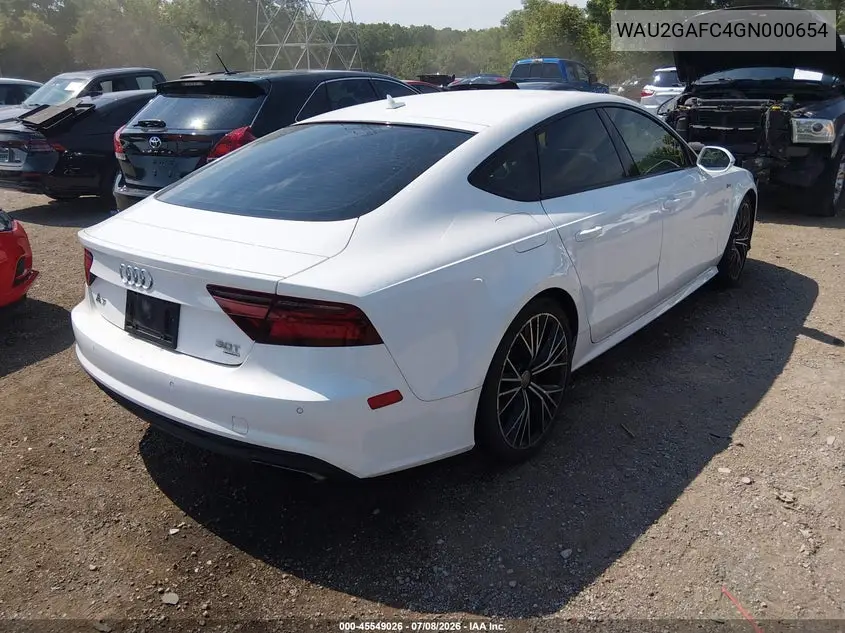 2016 Audi A7 3.0 Prestige VIN: WAU2GAFC4GN000654 Lot: 45549026
