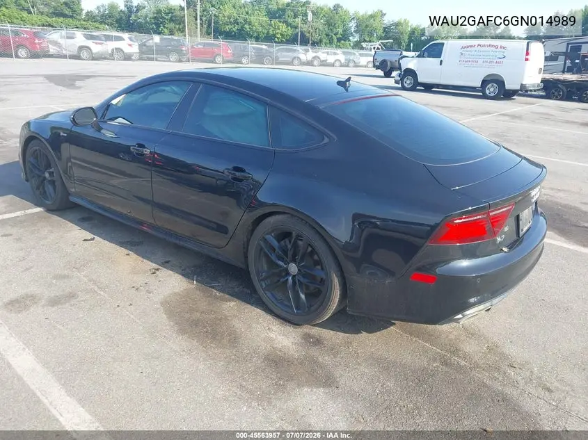 2016 Audi A7 3.0 Prestige VIN: WAU2GAFC6GN014989 Lot: 45563957