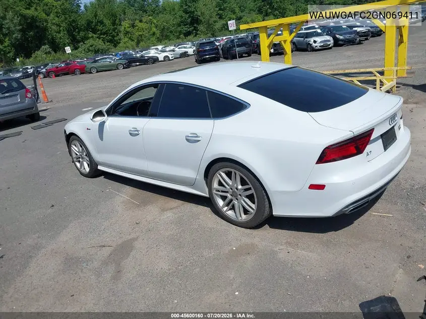 2016 Audi A7 3.0 Premium Plus VIN: WAUWGAFC2GN069411 Lot: 45600160