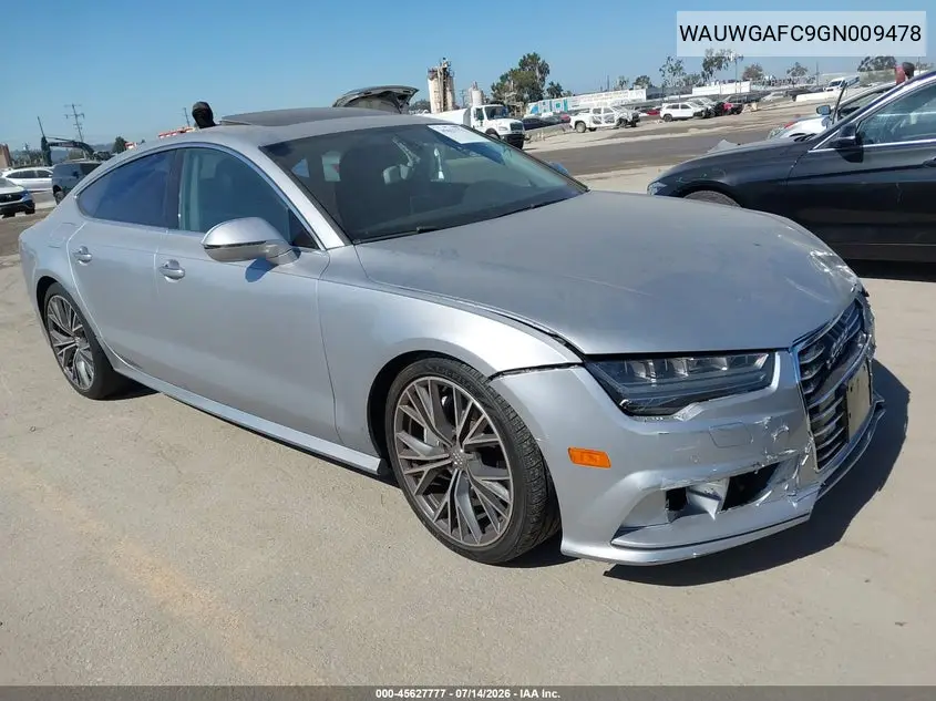 2016 Audi A7 3.0 Premium Plus VIN: WAUWGAFC9GN009478 Lot: 45627777