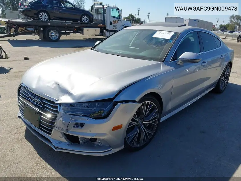 2016 Audi A7 3.0 Premium Plus VIN: WAUWGAFC9GN009478 Lot: 45627777