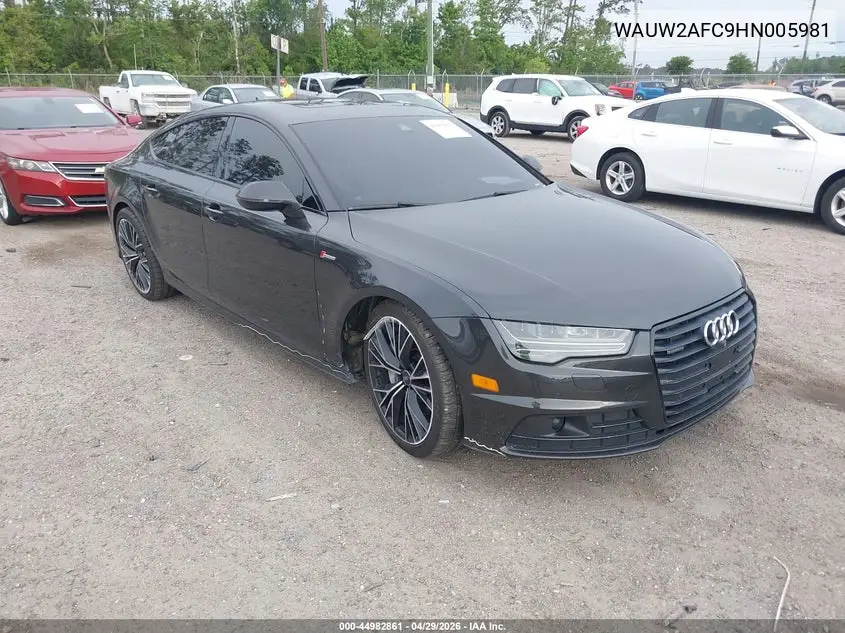 2017 Audi A7 3.0T Premium Plus VIN: WAUW2AFC9HN005981 Lot: 44982861