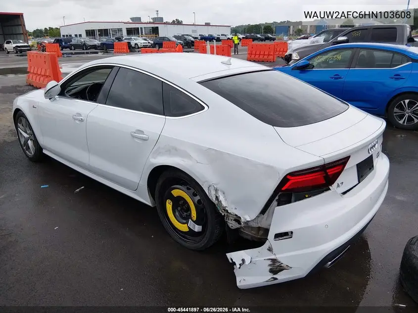 2017 Audi A7 Premium Plus VIN: WAUW2AFC6HN103608 Lot: 45441897