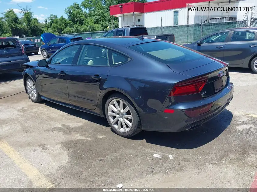 2018 Audi A7 3.0T Premium Plus VIN: WAUW3AFC3JN031785 Lot: 45468524