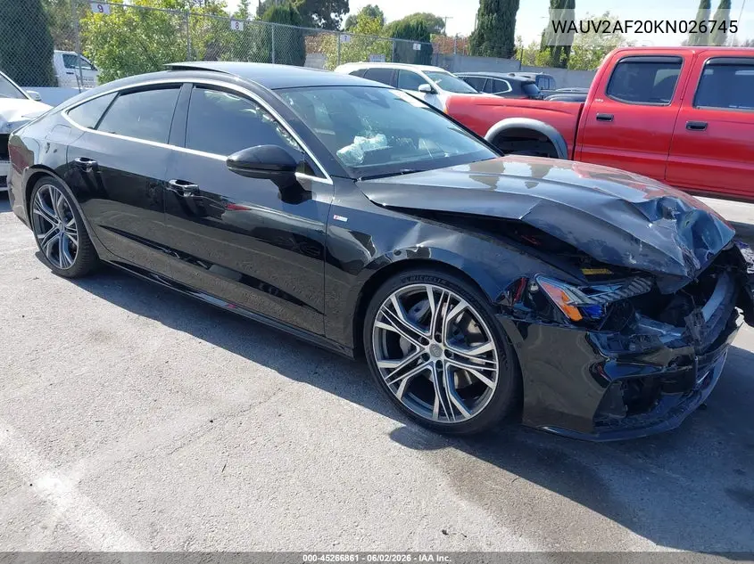2019 Audi A7 55 Premium VIN: WAUV2AF20KN026745 Lot: 45266861