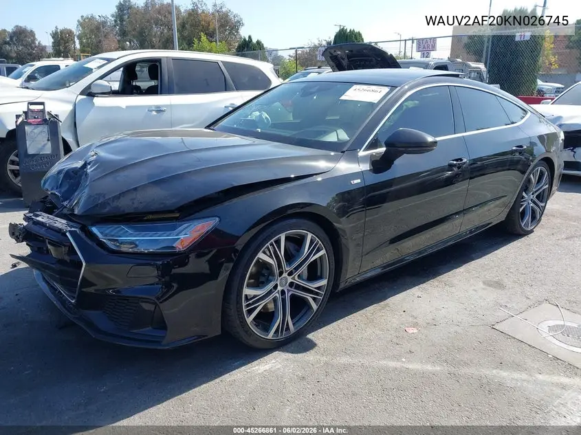 2019 Audi A7 55 Premium VIN: WAUV2AF20KN026745 Lot: 45266861