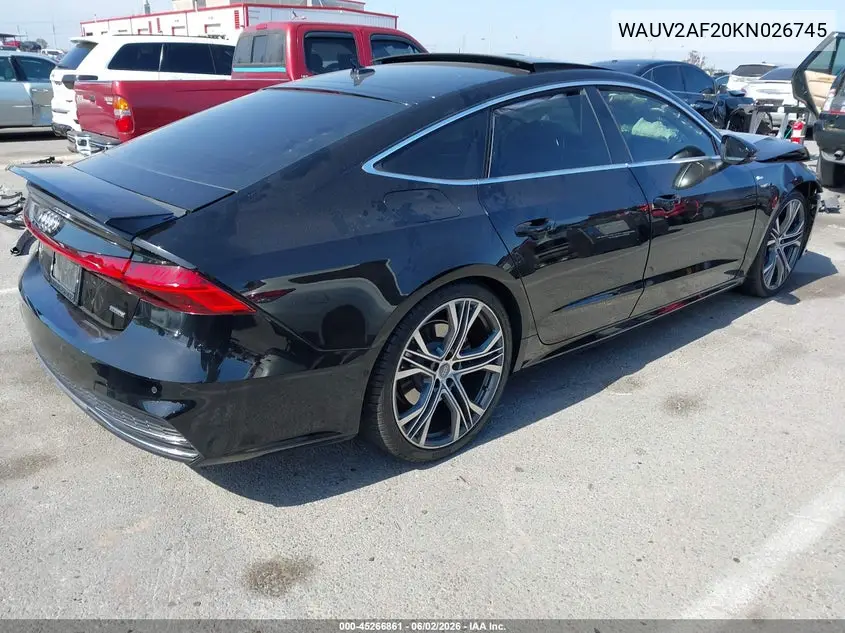 2019 Audi A7 55 Premium VIN: WAUV2AF20KN026745 Lot: 45266861