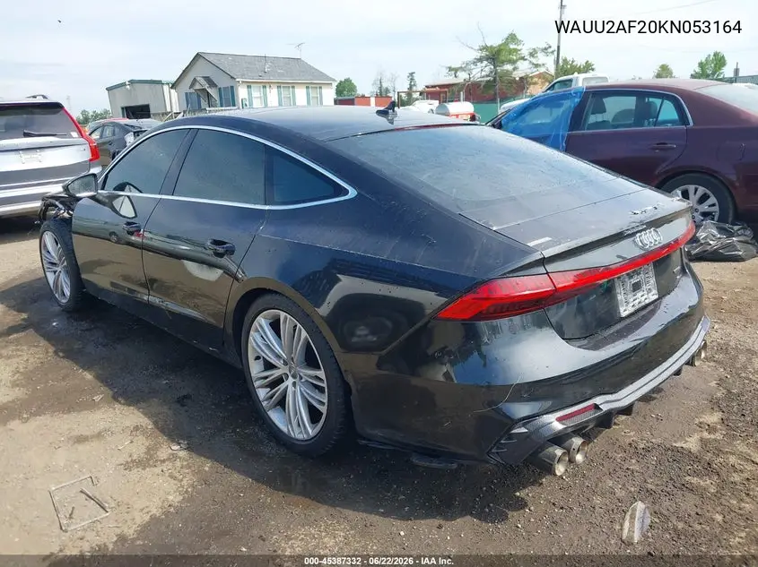 2019 Audi A7 55 Premium VIN: WAUU2AF20KN053164 Lot: 45387332