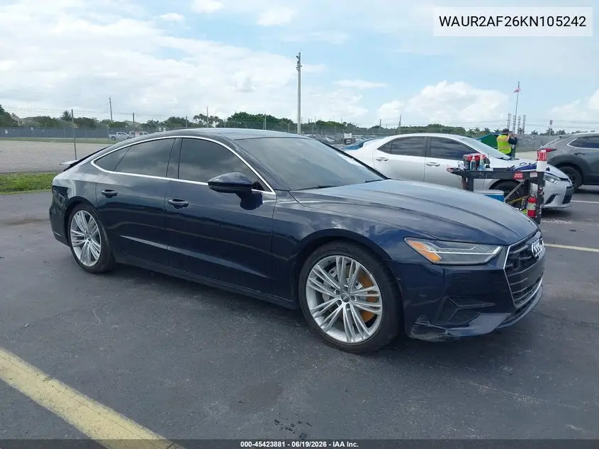 2019 Audi A7 55 Premium VIN: WAUR2AF26KN105242 Lot: 45423881