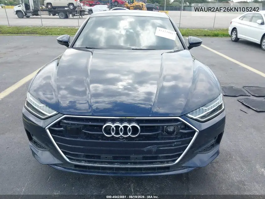 2019 Audi A7 55 Premium VIN: WAUR2AF26KN105242 Lot: 45423881
