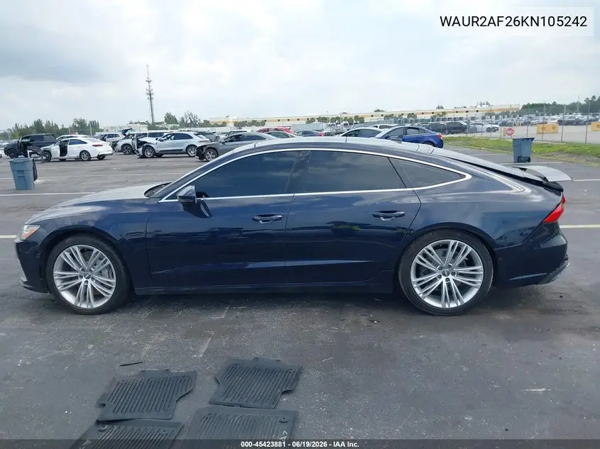 2019 Audi A7 55 Premium VIN: WAUR2AF26KN105242 Lot: 45423881