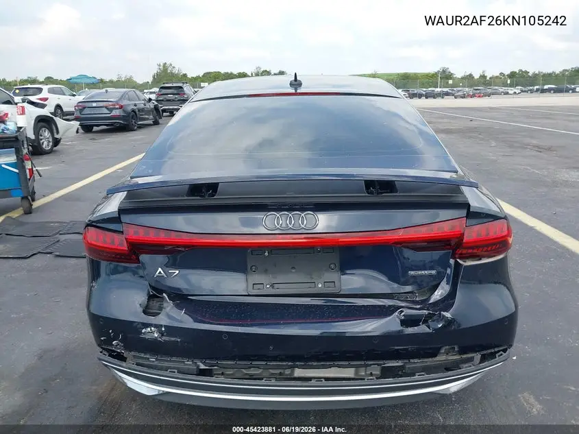 2019 Audi A7 55 Premium VIN: WAUR2AF26KN105242 Lot: 45423881