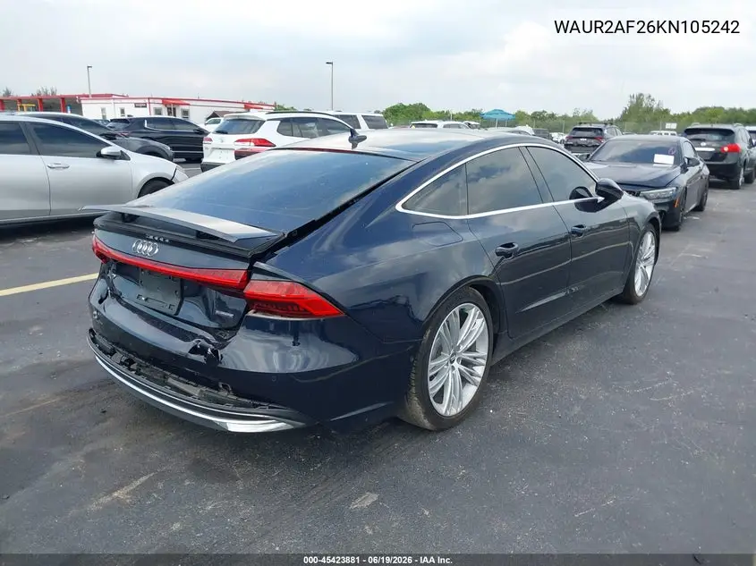 2019 Audi A7 55 Premium VIN: WAUR2AF26KN105242 Lot: 45423881