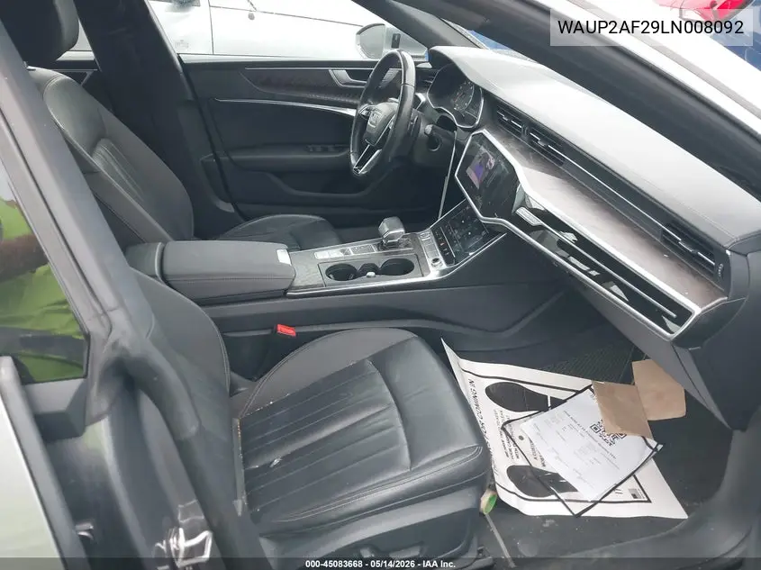 2020 Audi A7 Sportback Premium 55 Tfsi Quattro S Tronic VIN: WAUP2AF29LN008092 Lot: 45083668